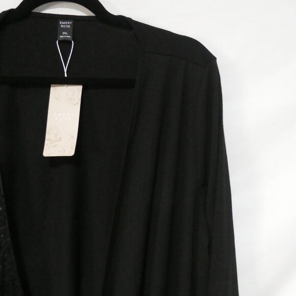 EMERY ROSE | 2XL | Black Sequin Embellished Cardigan | NWT - Picture 5 of 15